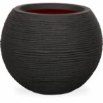 Capi Vaso da fiori Nature Rib rotondo 40 x 32 cm nero KBLR270 424217