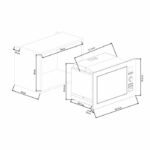 CONTINENTAL EDISON CEMO25GE2 Grill microonde da incasso Nero L59,5 x H38,8 x P40 cm 25L - immagine 4