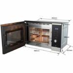 Microonde con grill da incasso CONTINENTAL EDISON CEMO25GINE Nero Acciaio inox L59,5 x H38,8 x P40,1 cm 25L - immagine 3