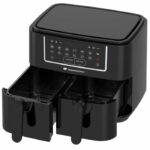 CONTINENTAL EDISON Friggitrice ad aria senza olio - RFRSH24002CB - 9 L - Doppi vassoi - 2400 W - Nero - immagine 2