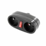 Presa CHACON biplite 16A con interruttore antracite