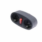 Presa CHACON biplite 16A con interruttore antracite - immagine 3