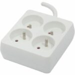 CHACON Blocco quadrato 4 x 16 A con cavo da 1,5 m - Bianco