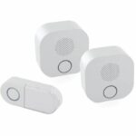 CHACON Kit campanello wireless con 2 ricevitori DIO Design 200m