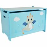 LEON IL DRAGO Scatola portagiochi in legno ± 40 x 58 x 36 cm per bambini - immagine 2