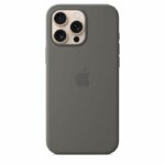 APPLE iPhone 16 Pro Max - Custodia in silicone con MagSafe - Grigio pietra