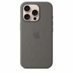 APPLE iPhone 16 Pro - Custodia in silicone con MagSafe - Grigio pietra