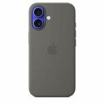 APPLE iPhone 16 - Custodia in silicone con MagSafe - Grigio pietra