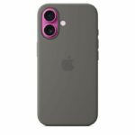 APPLE iPhone 16 - Custodia in silicone con MagSafe - Grigio pietra - immagine 3