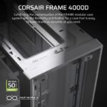 Case per PC - CORSAIR - Serie FRAME 4000D - Mid-Tower - Bianco - immagine 2