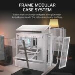 Case per PC - CORSAIR - Serie FRAME 4000D - Mid-Tower - Bianco - immagine 3