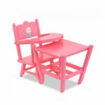 Corolle - sedia alta rosa - Accessorio per pasti - per Poupon 36 e 42 cm - 3 anni
