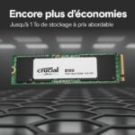 SSD interno - CRUCIAL - E100 - 1 TB - PCIe Gen4 NVMe M.2 - Fino a 5000 MB/s - immagine 3