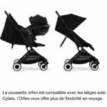 CYBEX - Passeggino ultracompatto e confortevole - ORFEO - 4 ruote - Magic Black - immagine 5