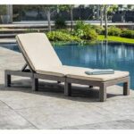 Poltrona lounge in simil resina intrecciata con cuscini ALLIBERT - 4 posizioni - Daytona - Beige