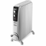 Radiatore a bagno d'olio Dragon4 DELONGHI - 2500W - 3 stadi di riscaldamento - Tecnologia Real Energy - Effetto camino