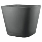 Vaso quadrato per fiori - DEROMA - Origin - 30 L - Grigio