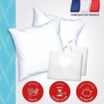 DODO Pack 2 cuscini trendy 60x60 cm + 2 copricuscini impermeabili 60x60 cm - Imbottitura 100% poliestere