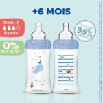 DODIE Set di 3 Biberon Sensation+ Anti-Colica 330ml +6 Mesi, Tettarella Piatta, Flusso 3 - Blu Mare e Verde Aria - immagine 2