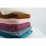 Coperta boudoir - DOMIVA - Caramello - 75 x 100 cm - Velluto a coste, morbida e calda - immagine 2