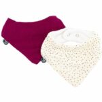 Confezione da 2 bavaglini bandana - DOMIVA - TU - Mussola - Pois granatina