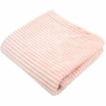 Coperta boudoir - DOMIVA - Blush - 75 x 100 cm - Velluto a coste, morbida e calda