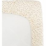 Lenzuolo con angoli fasciatoio - DOMIVA - 60x120 cm - Pois - Garza di cotone