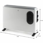 Convettore di riscaldamento - DOMO - DO7351CH - 2000 W - Bianco - 54 x 37,5 x 17,2 cm - immagine 2