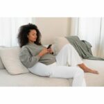 doomoo Twisty Cuscino per Gravidanza e Allattamento 2 in 1 - Ultra Comfort - Imbottitura con microsfere ultrafini, Grigio - immagine 2