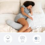 doomoo Twisty Cuscino per Gravidanza e Allattamento 2 in 1 - Ultra Comfort - Imbottitura con microsfere ultrafini, Grigio - immagine 4