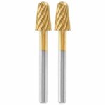 Set di 2 frese per acciaio ad alta velocità Dremel Max 117 ad alta resistenza - punta tonda ø 6,4 mm