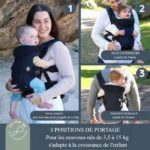 Marsupio regolabile 3-1 - DREAMBABY - JOURNEY - Comodo e versatile - Da neonato a bambino fino a 15 kg - Nero - immagine 2