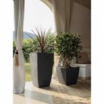 Fioriera - DIVA BASALT - Grigio antracite - Quadrata - 42 L - 43,5 x 43,5 x H.44,2 cm - EDA - Scatola interna estraibile - immagine 4