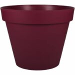 EDA Vaso da fiori rotondo TUSCANY Ø 60 cm - Volume 76 L - Ø 59 x H.47 cm - Rosso bordeaux