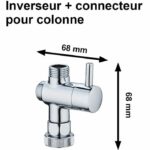 Deviatore e raccordo per colonna doccia - Standard - EDOUARD ROUSSEAU - Cromo - immagine 5