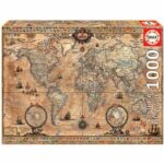 EDUCA -Puzzle - EDUCA PUZZLE 1000 MAPPEMONDE