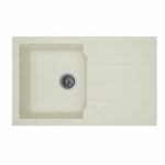 STRADOUR Lavello da incasso 1 vasca + 1 scolapiatti Aloa - Resina - 81 x 50 cm - Bianco