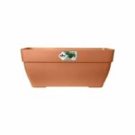 Fioriera Elho Vibia Campana Terrasse 80 - Marrone - L 77 x P 35 x H 33 cm - da esterno - 100% riciclata