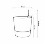 Elho Greensense Aqua Care Round 43 - Grigio - Ø 43 x H 43 cm - interno/esterno - 100% riciclato - immagine 4
