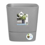 ELHO - Vaso da fiori - Greensense Aqua Care Square 30 - Cemento chiaro - Interno/esterno - Ø 29,5 x H 30,2 cm
