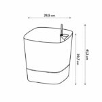ELHO - Vaso da fiori - Greensense Aqua Care Square 30 - Cemento chiaro - Interno/esterno - Ø 29,5 x H 30,2 cm - immagine 4