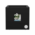 Elho Vivo Next Square 40 Fioriera - Nero - Ø 39 x H 38 cm - da interno/esterno - 100% riciclato