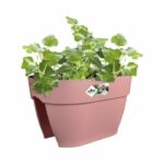 ELHO - Vaso di fiori - Vibia Campana Flower Bridge 40 - Dusty Pink - Balcone esterno - L 26 x P 39 x H 22 cm - immagine 3