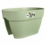 ELHO - Vaso da fiori - Vibia Campana Flower Bridge 40 - Verde pistacchio - Balcone esterno - L 26 x P 39 x H 22 cm