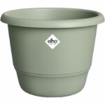Vaso per fiori - ELHO - Amiga Round 40 - Verde - Ø 39 x H 29 cm - Esterno - 100% riciclato