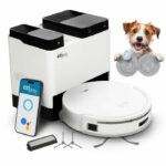 EZICLEAN All In One Z12 Ultra - Robot aspirapolvere e scopa connesso con base svuotante - 270 min - 14,4 V - 1,8 L - Bianco
