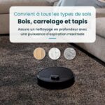 EZIclean I-BOT Z6 MAX - Aspirapolvere e robot lavapavimenti connessi 150 min - 2 kPa - 0,43 L - Nero - immagine 4
