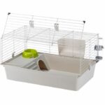 Gabbia - FERPLASTE - CAVIE 80X1 - 77 x 48 x 42 cm - Grigio chiaro - immagine 2