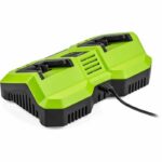 Caricabatterie doppio - FIELDMANN - Per batterie da 20 V - Carica 2 Ah in 60 min - Compatibile con 2 Ah, 4 Ah - immagine 2