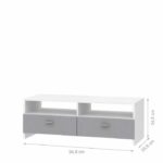FINLANDEK Porta TV HELPPO moderno e grigio opaco - L 95 cm - immagine 4